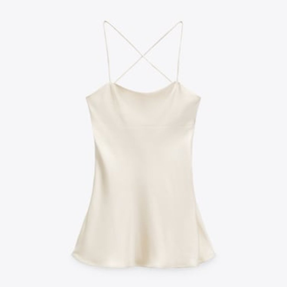 ZARA Satin Effect Dress - Picture 2 of 8